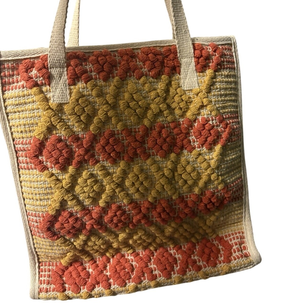 Universal Thread Canvas Tote Bag Boho Woven Pattern